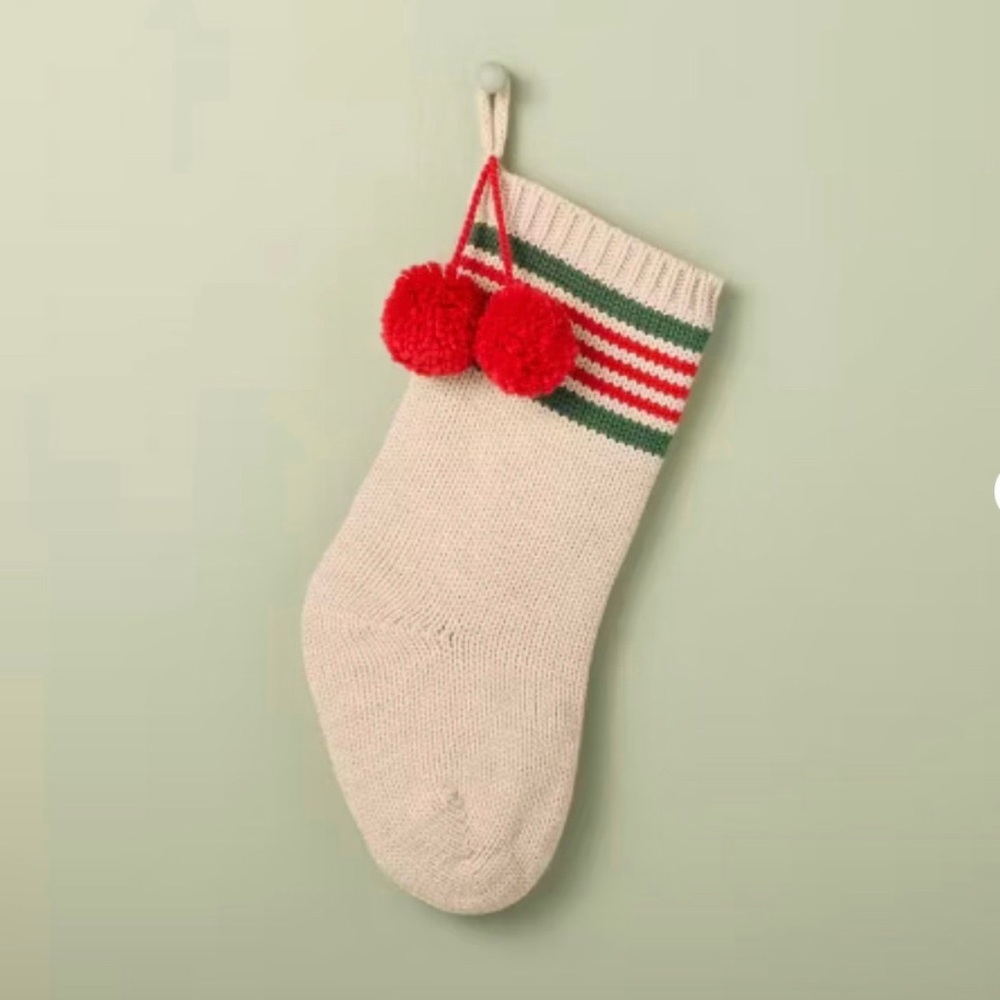 Vintage Stripe Knit Stocking Tan 20” - Hearth & Hand™ with Magnolia